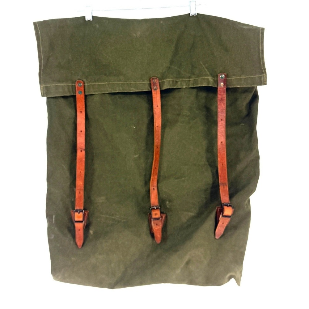 Duluth Pack Canoe Pack Vintage Heritage Rucksack Olive Canvas Outdoor Prepper L